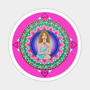 Mother and Child Mandala Magnet